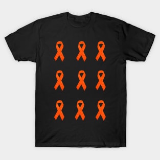 Orange Faux Glitter Awareness Ribbon Pack T-Shirt